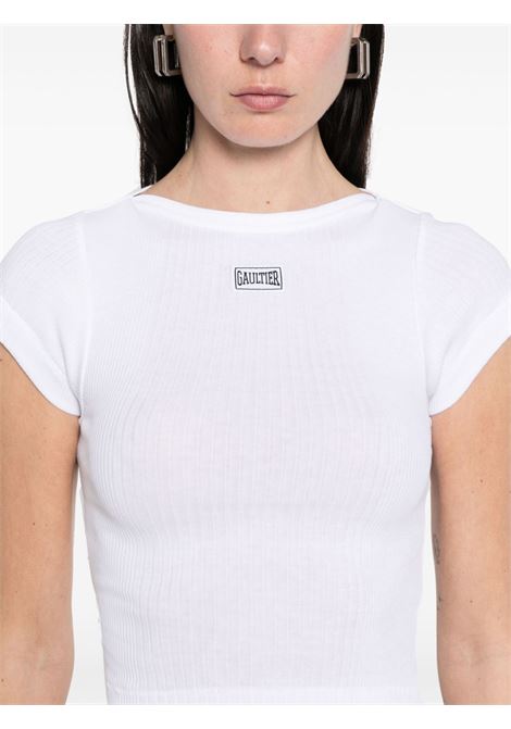 crop baby tee donna bianca JEAN PAUL GAULTIER | 25/33-F-TS105P-J05401